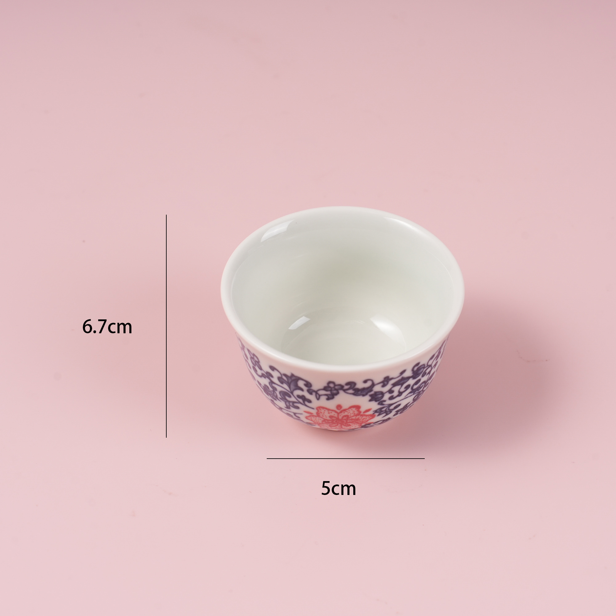 Vintage Small Teacup – Entwined Lotus (with inner box) 50ml
