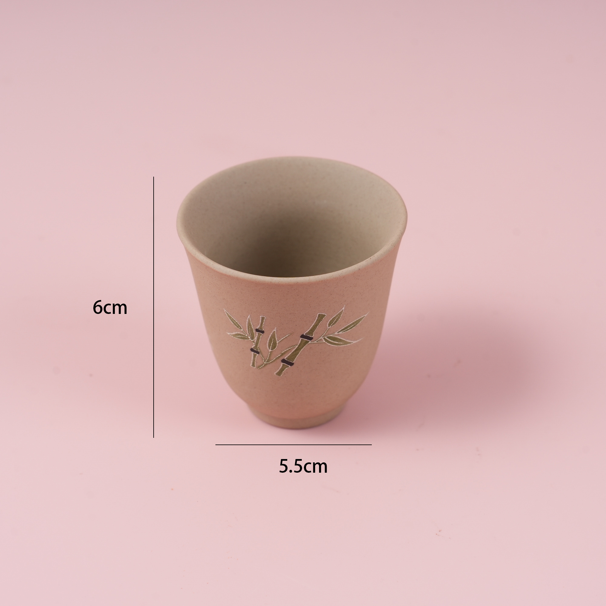 Rough Pottery Pedestal Teacup – Pattern Design (with inner box) 50ml