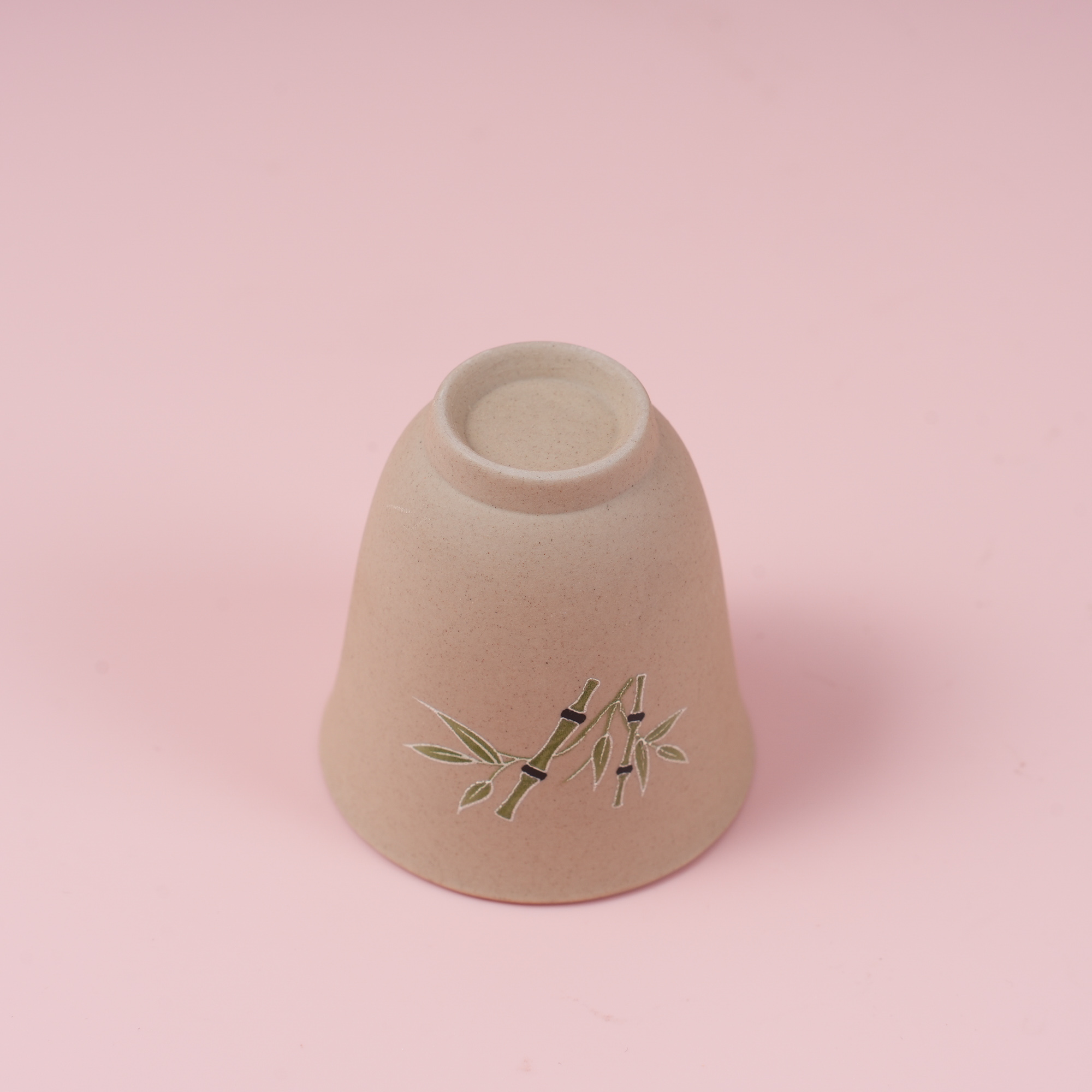Rough Pottery Pedestal Teacup – Pattern Design (with inner box) 50ml