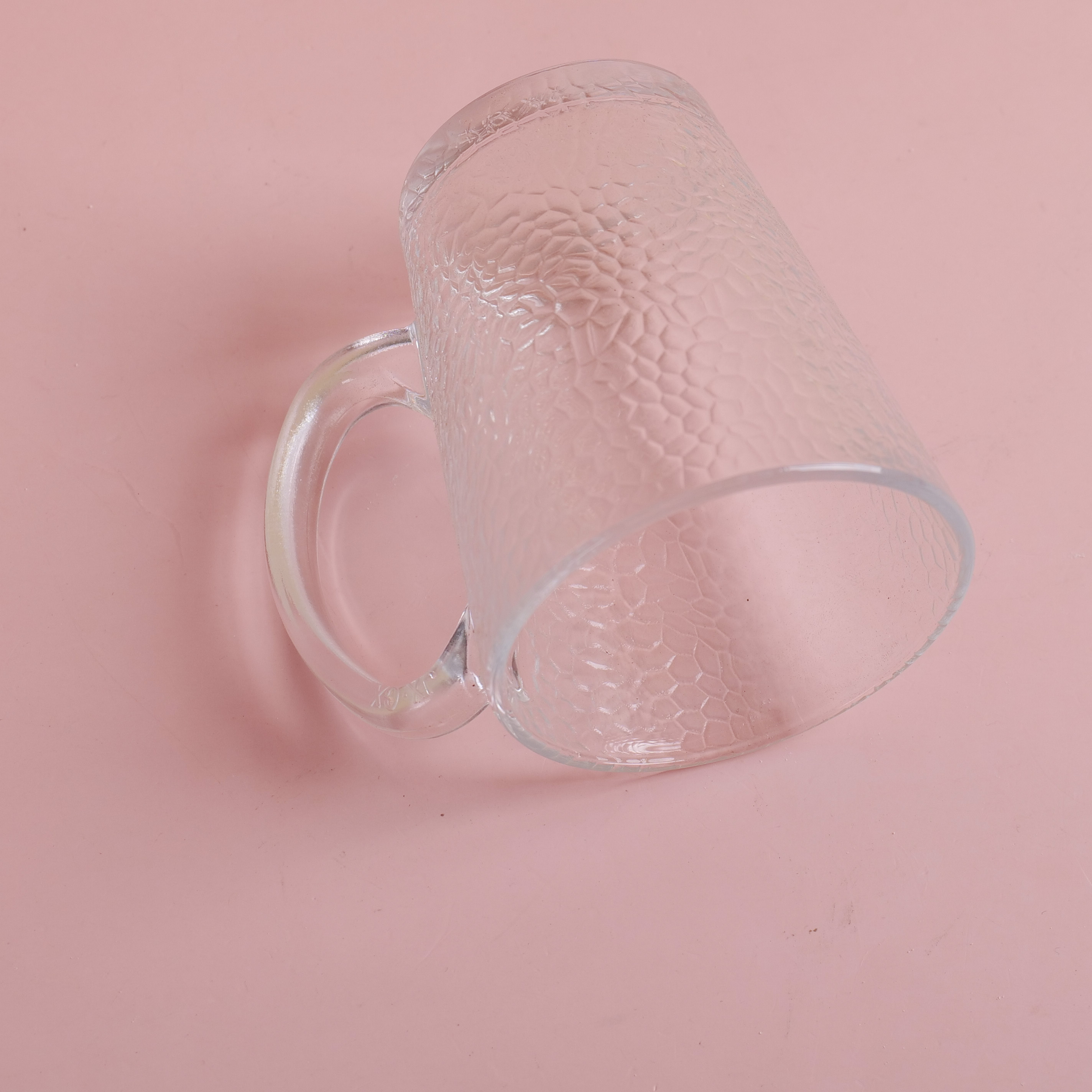 Hammered Handle Glass Cup 280ml