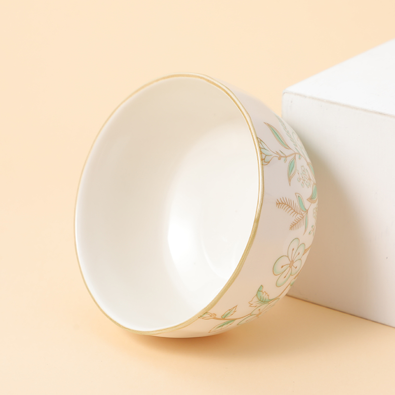 4.5" Grain harvest rhombus ceramic bowl