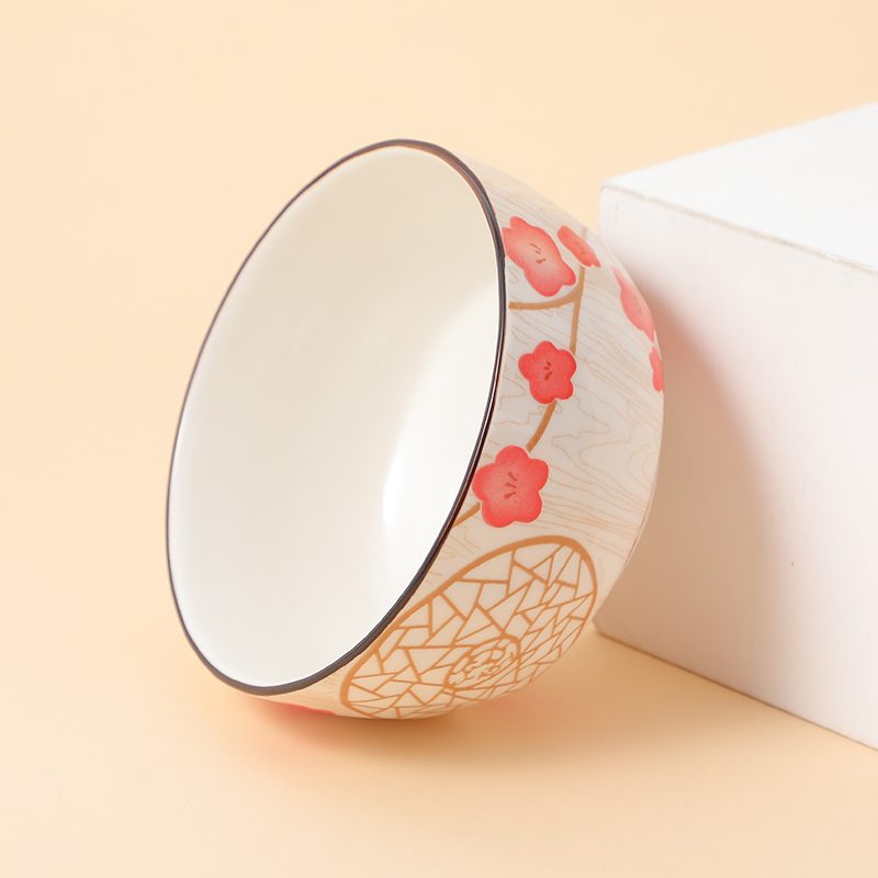 4.5" Blooming flower rhombus ceramic bowl