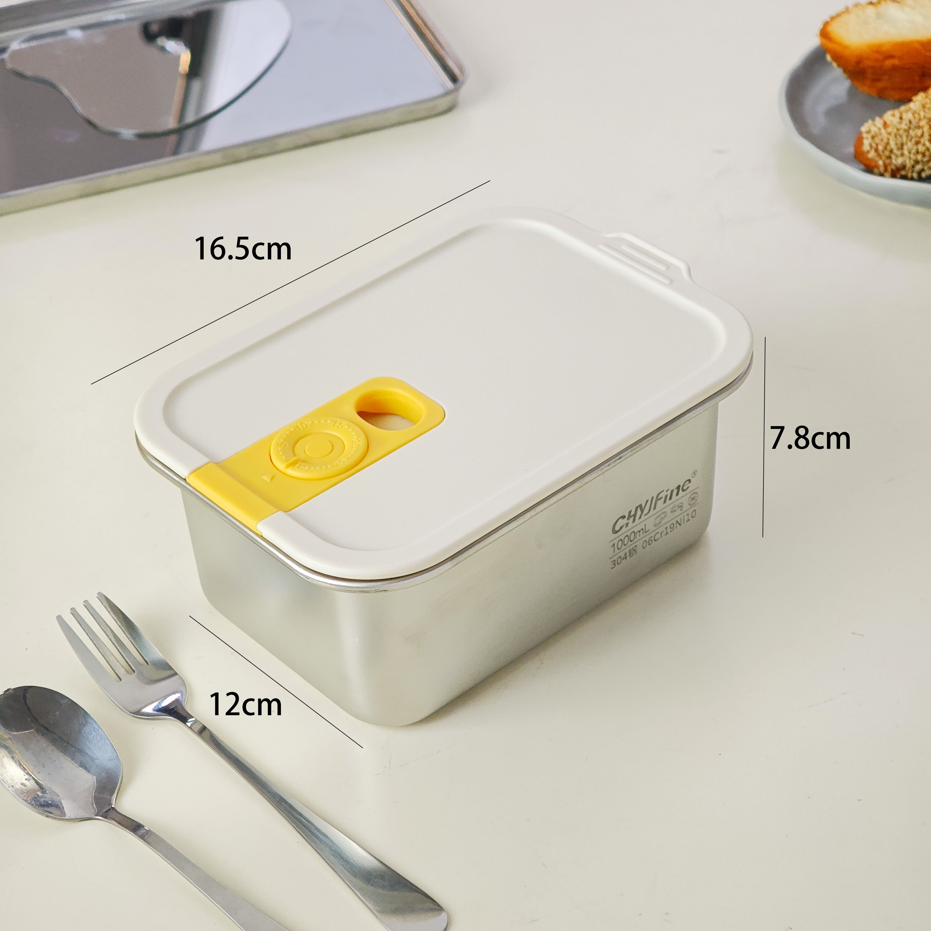 304 Steel Food Container 1000ml