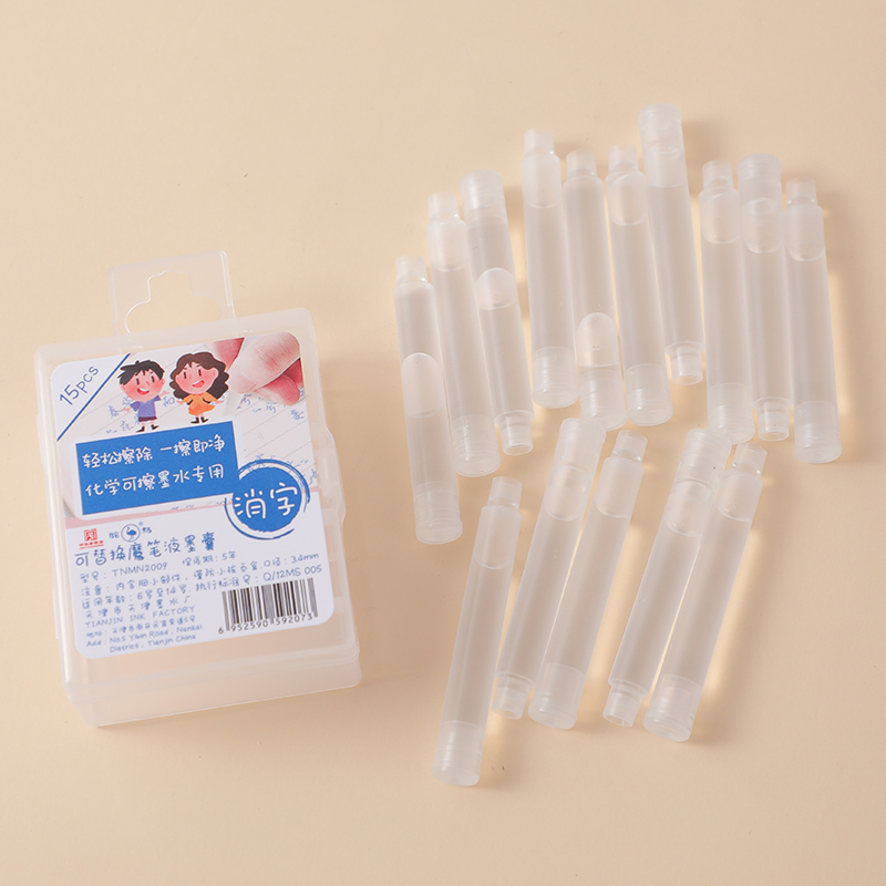 Ostrich erasable ink sac box-packed 15pcs-TNMN2009
