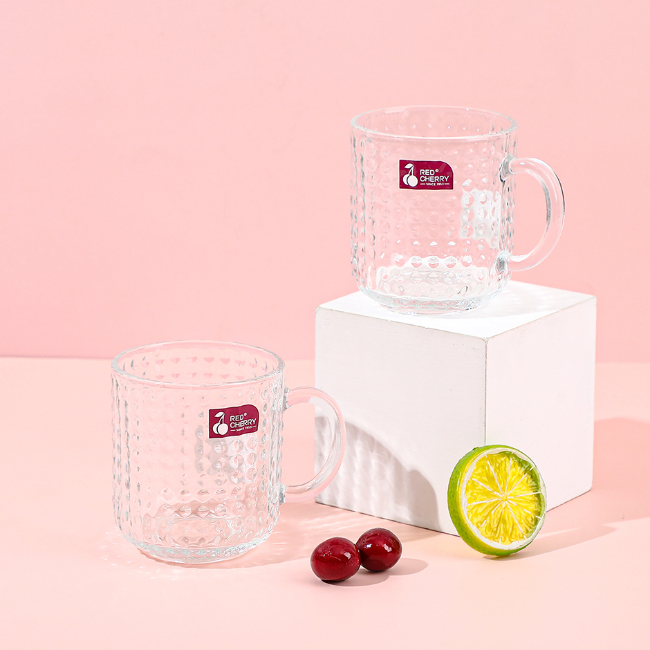 Glass cup with handle 240ml-ZB12A
