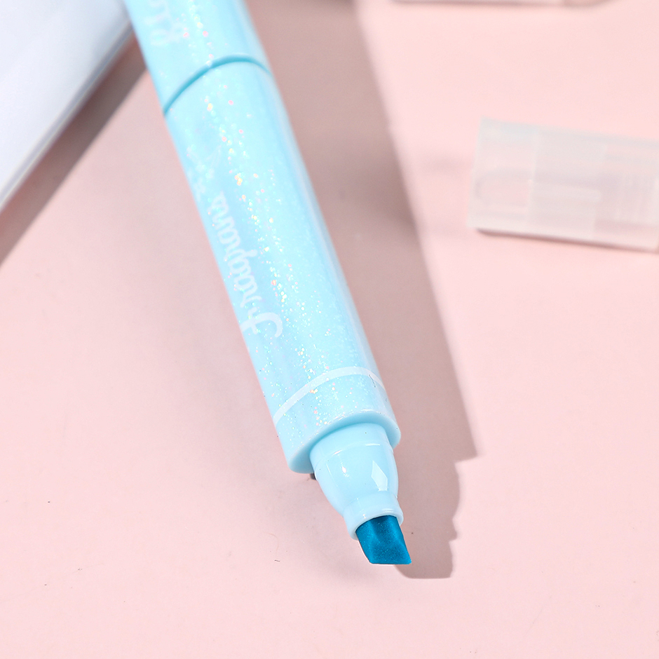 Triangle double head floral highlighter - sky blue(1 PC)