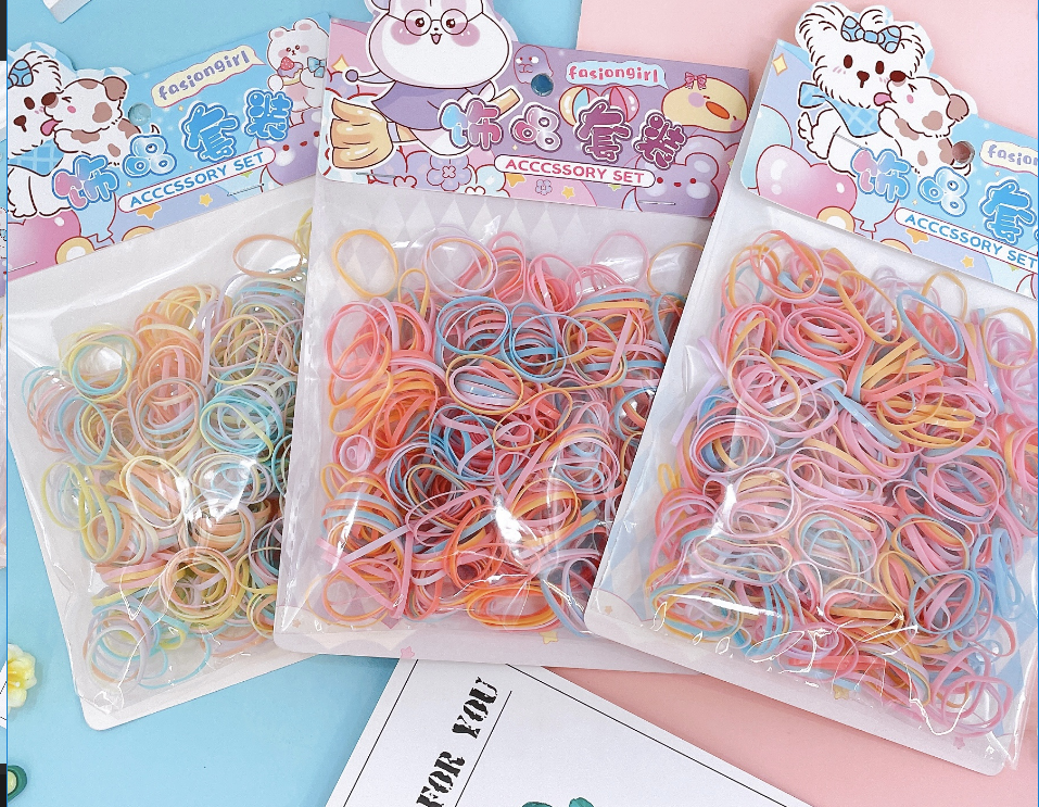 New Hanging Card Elastic Hair Bands Assorted Colors