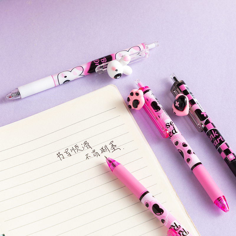 Pink world erasable gel pen-black 0.5-5520(1 PC)