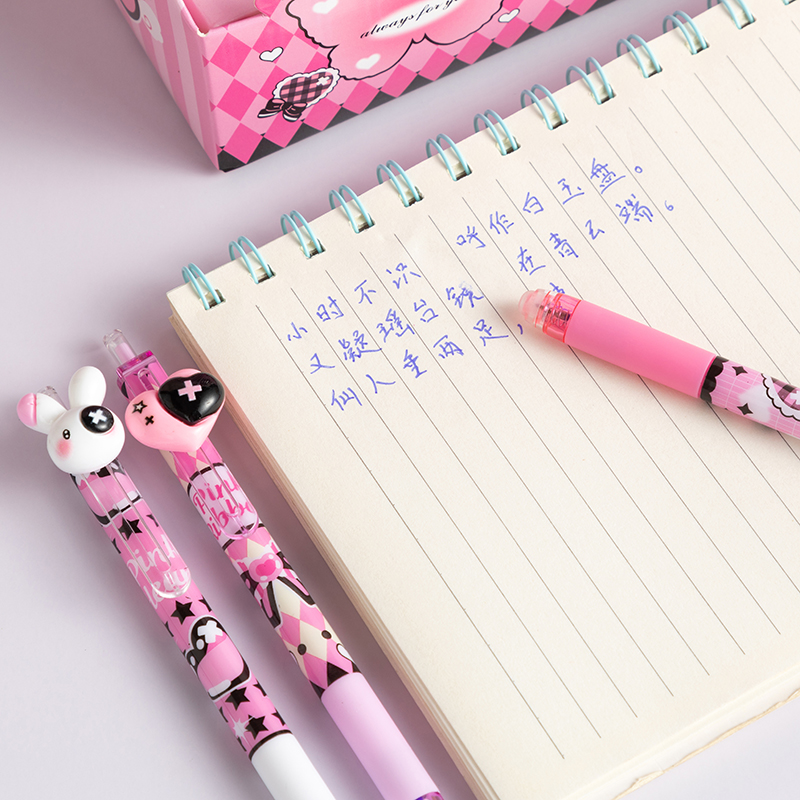 Pink feast erasable gel pen-blue 0.5-5519C(1 PC)