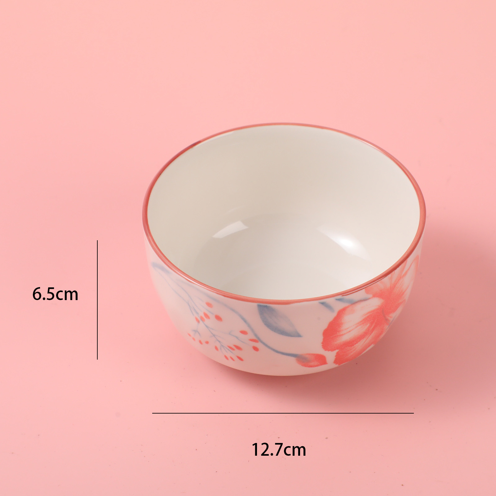 4.65 Diamond-Pattern "Spring Bloom" Ceramic Bowl(with inner box)