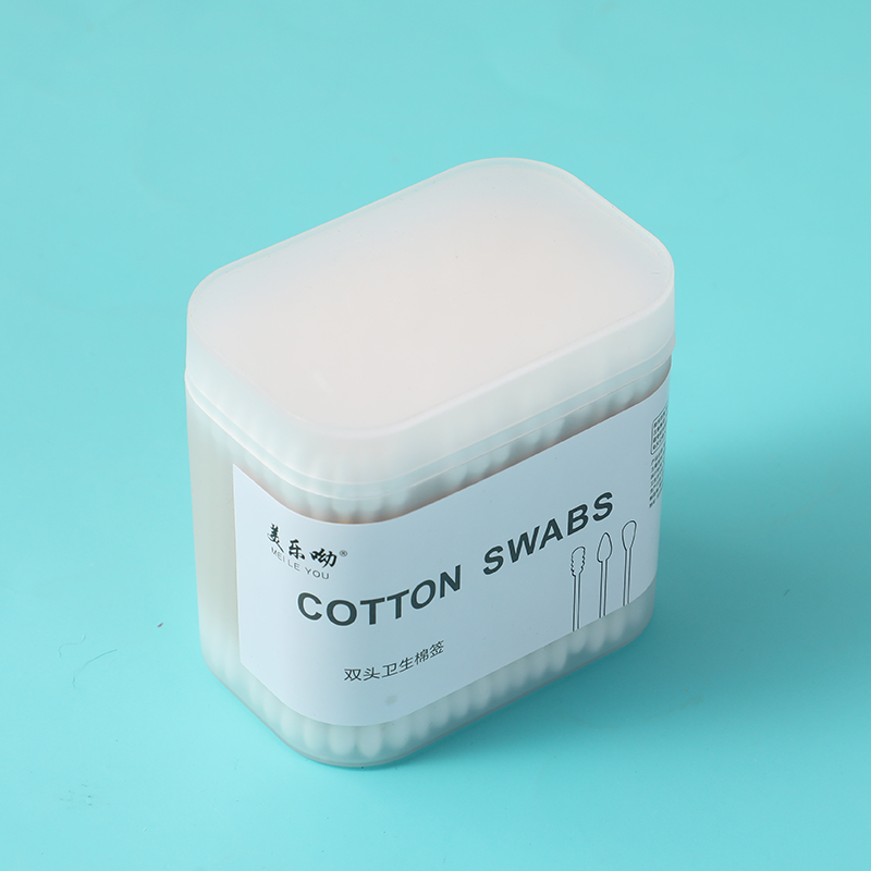 Rectangular frosted cotton swabs-180 pcs