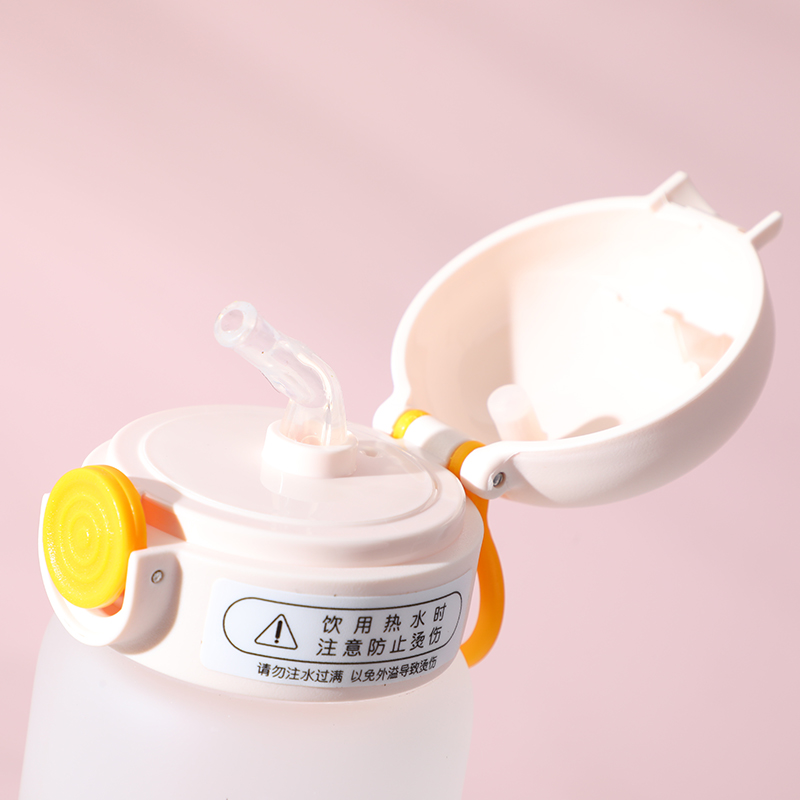Flower and girl large glass bottle with pop-up lid 350ml
