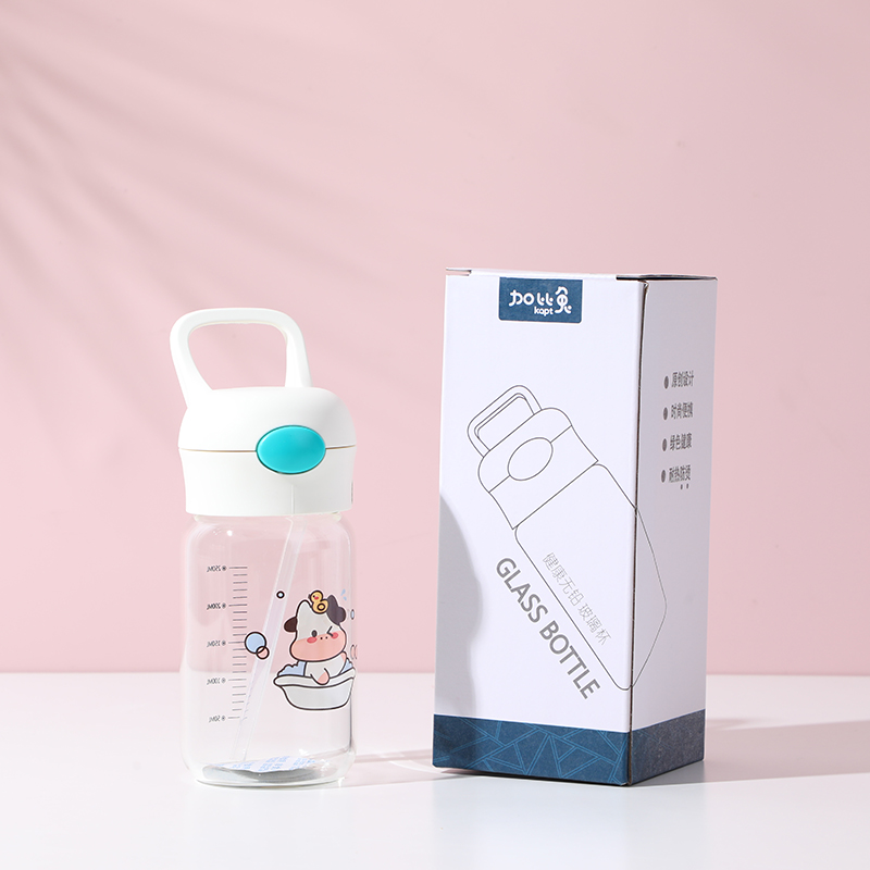Little cow small hand-held glass bottle 350ml