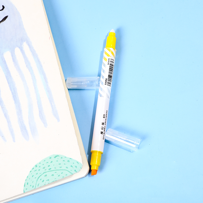 Magic colour-changing fluorescent pen - yellow(1 PC)