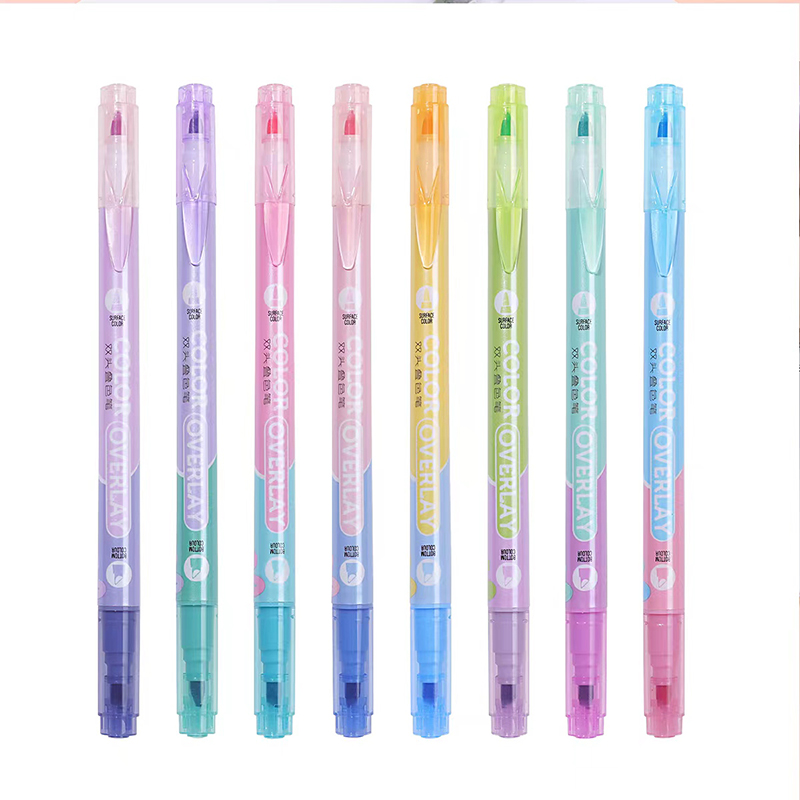 Double-headed Multiple Overlay Color Pen (with display stand)-S357-144(1 PC)