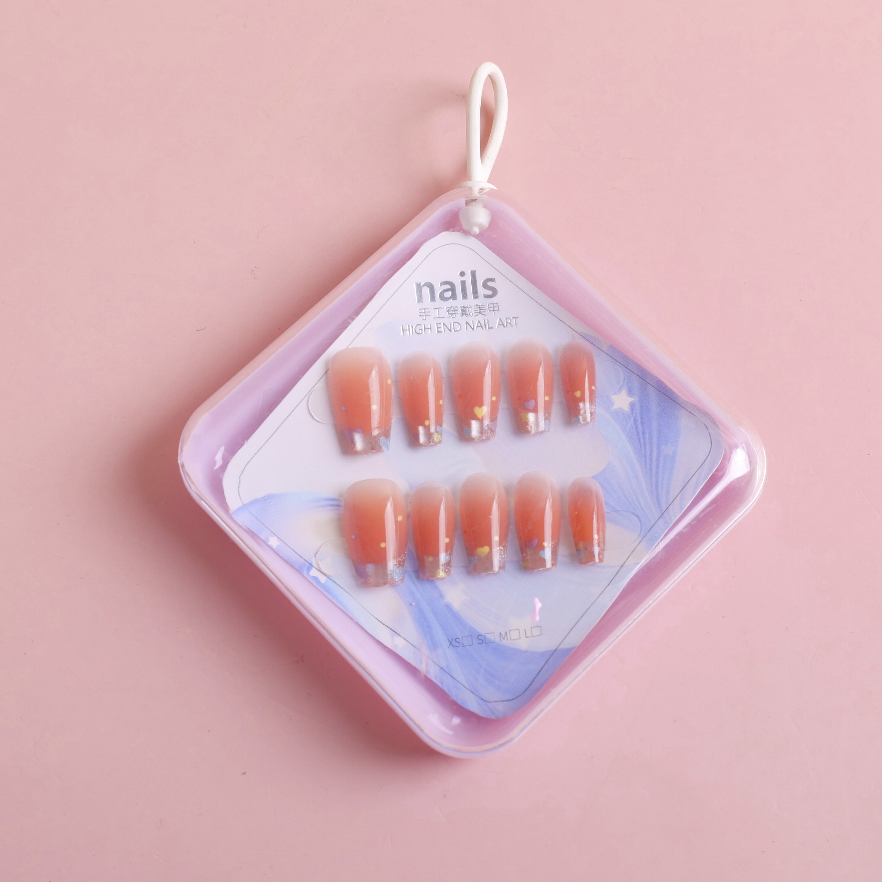Square Box Short Cat Eye (Cartoon) Press-On Nails ZJ1020
