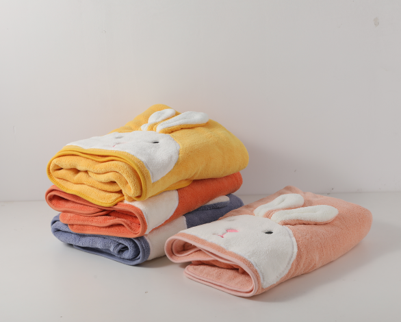 Large rabbit bath towel