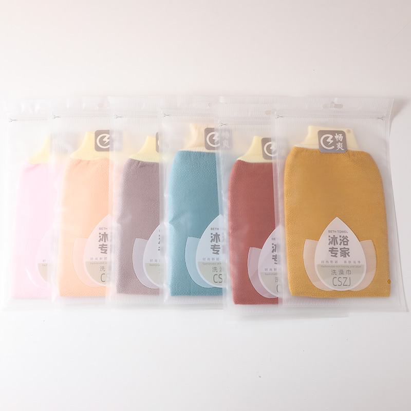 Polyester bath gloves-2102