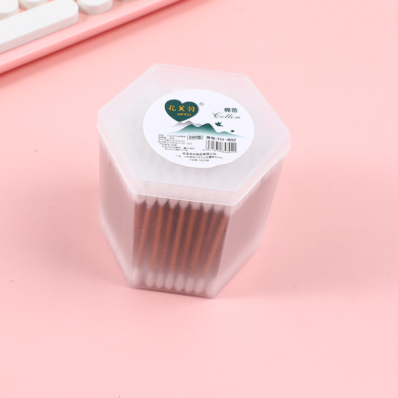 Hexagonal box cotton swab TH-802-180pcs