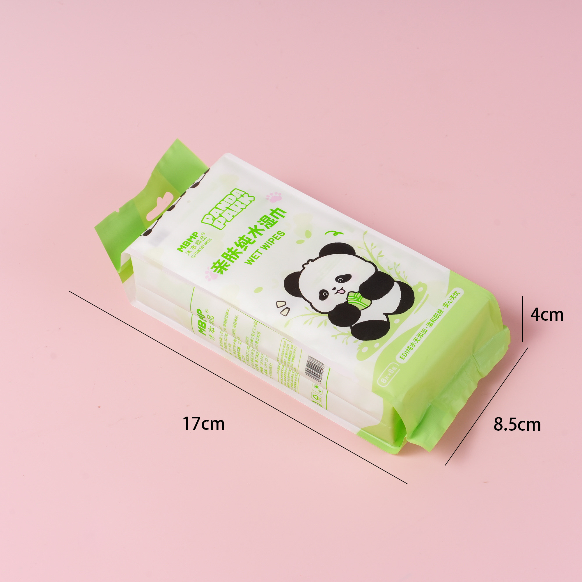 Cute Panda Ultra Mini Baby Hand and Mouth Wipes - 8-Pack