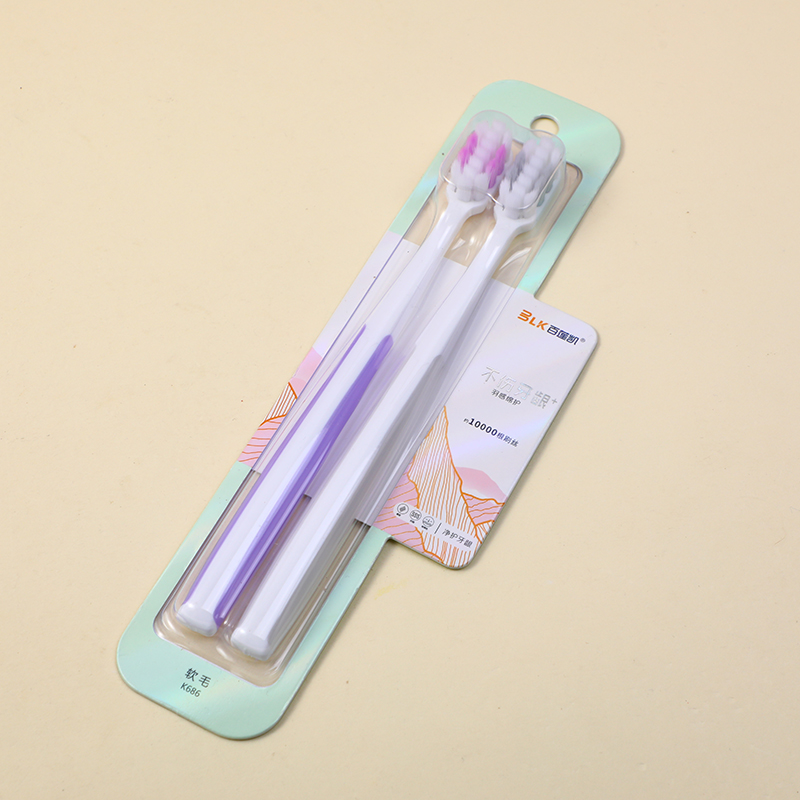 Flat hole scientific technological toothbrush 2pcs-K686