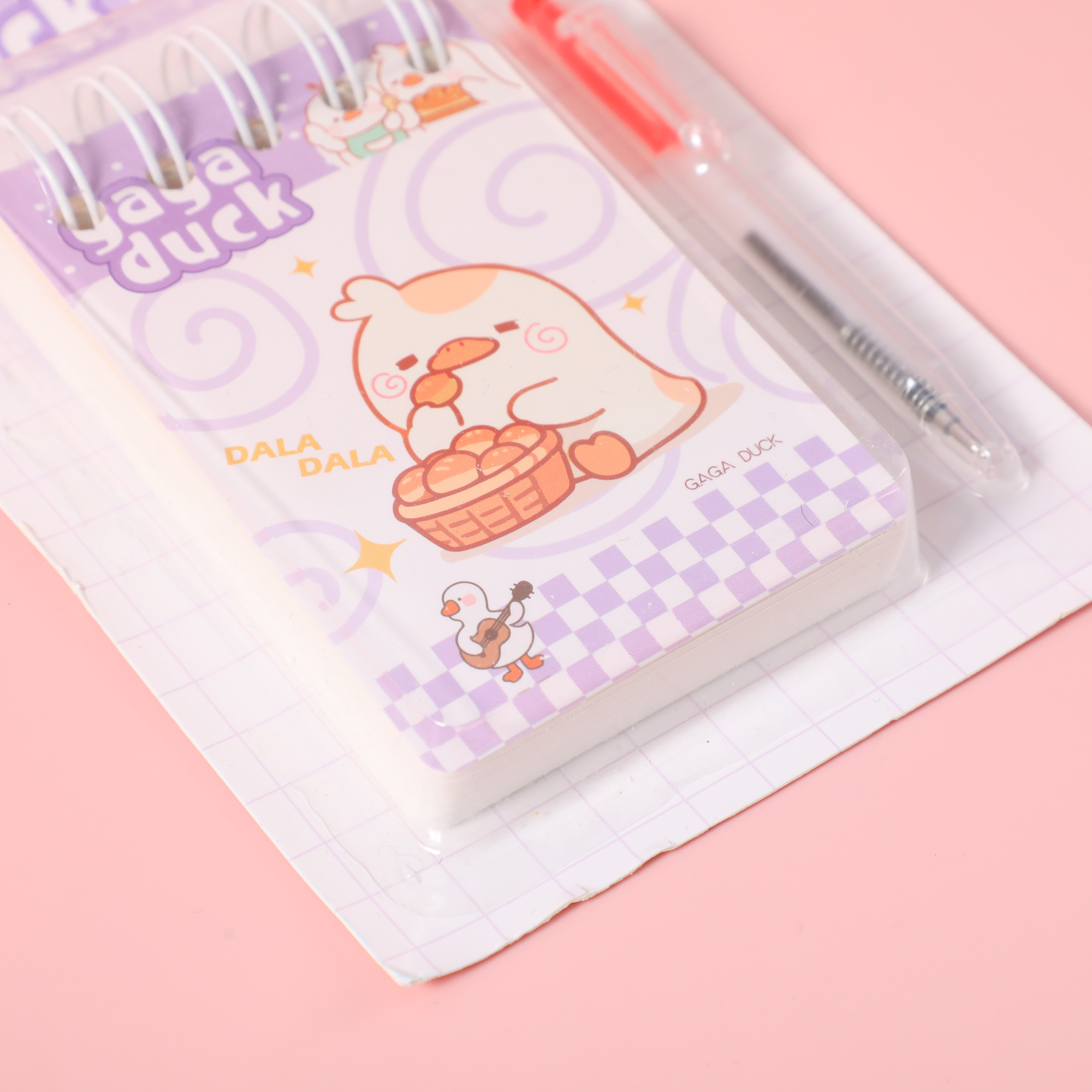 Gaga Duck Spiral Notebook with Pen 100 Sheets KJXQ-16059