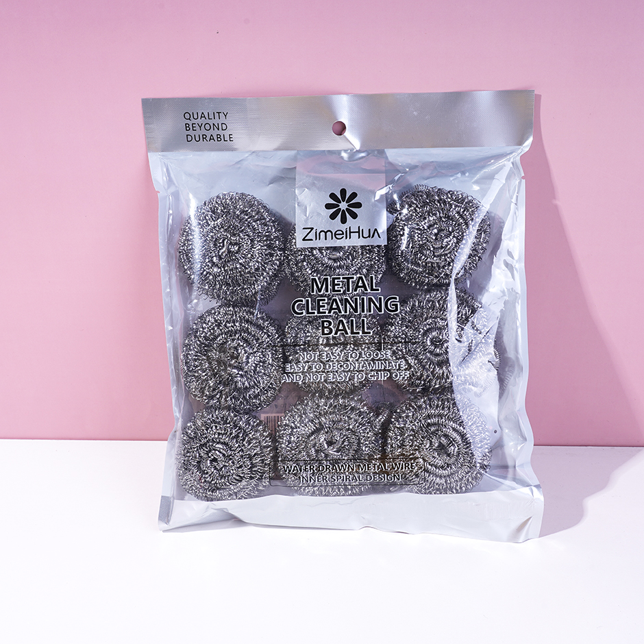 Super valued steel wire ball 6pcs-ZMH-9914