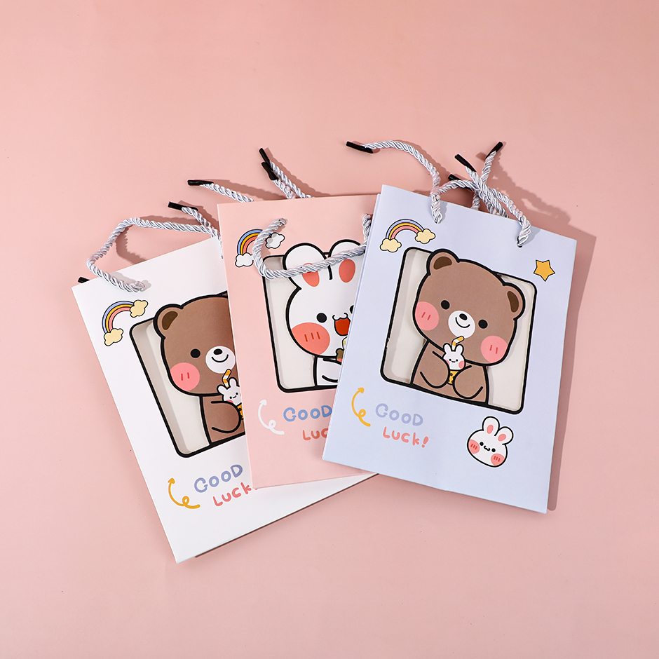 Window bear gift bag-S