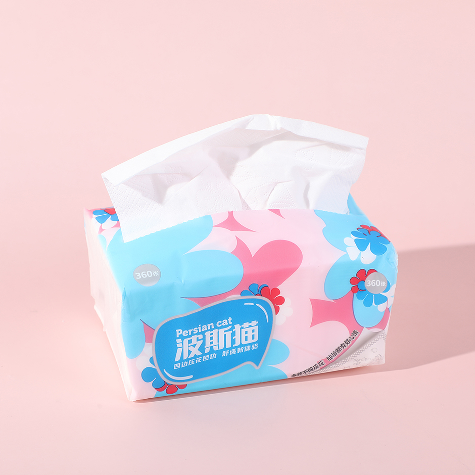 Persian cat flower B embosed extracted facial tissue 360 sheets (4 layers)
