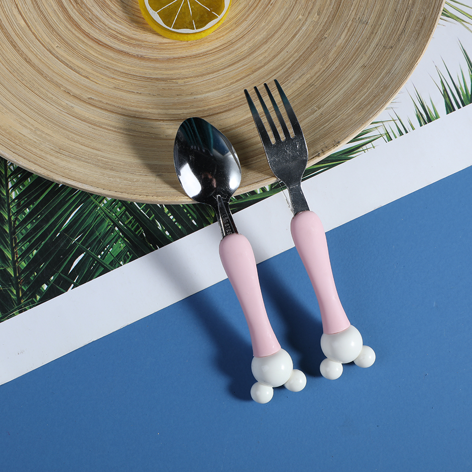 Bowling handle children's tableware 2 pieces set