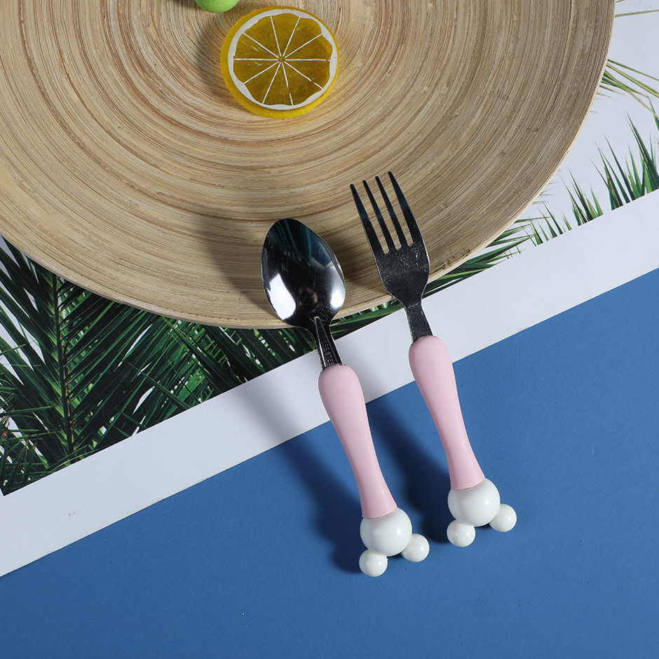Bowling handle children's tableware 2 pieces set