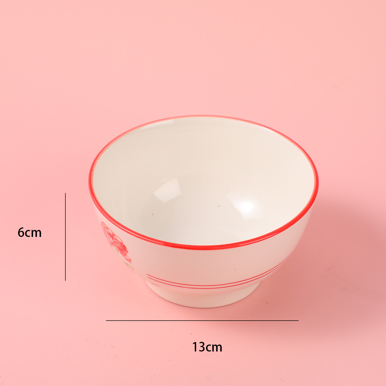 5.5 "January Rose" Ceramic Salad Bowl(with inner box)