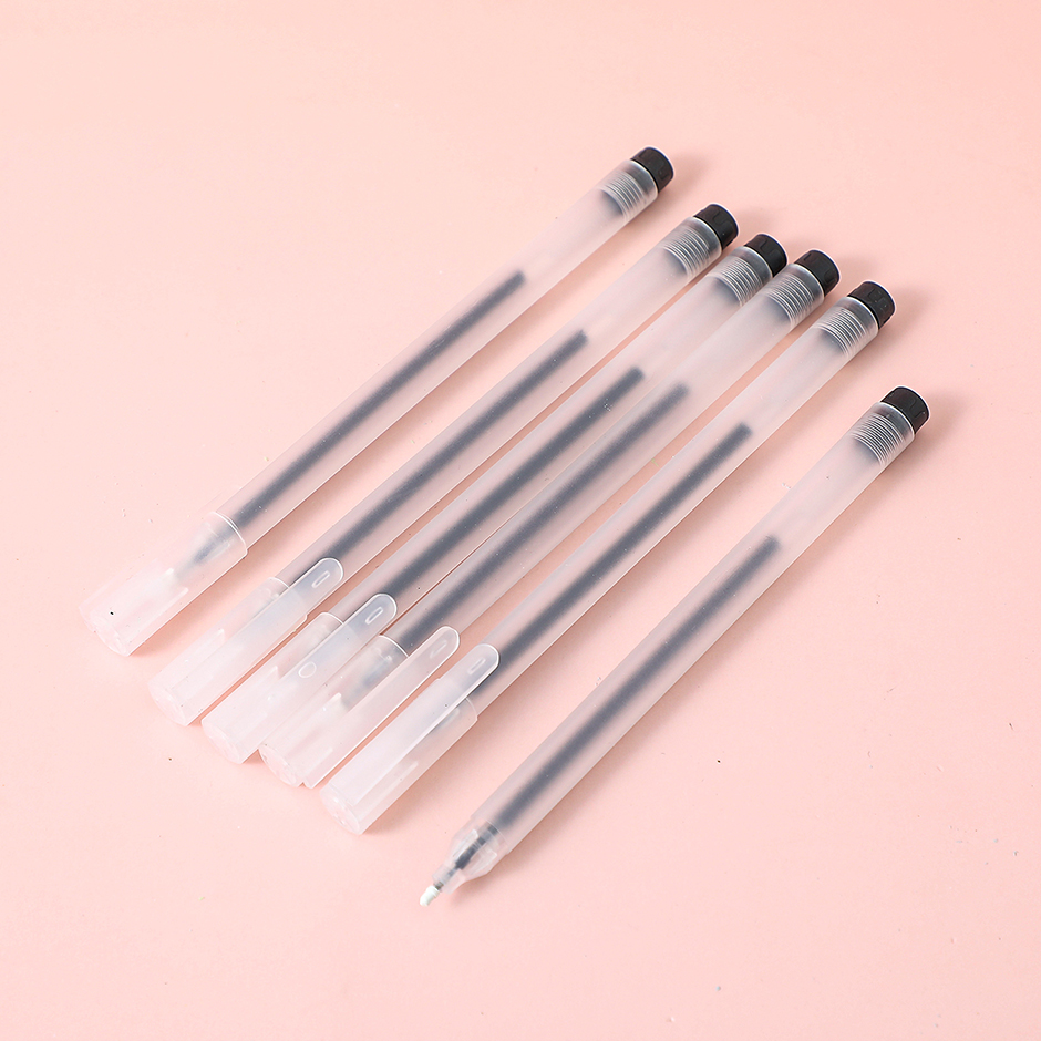 Simple gel pen 6pcs-black