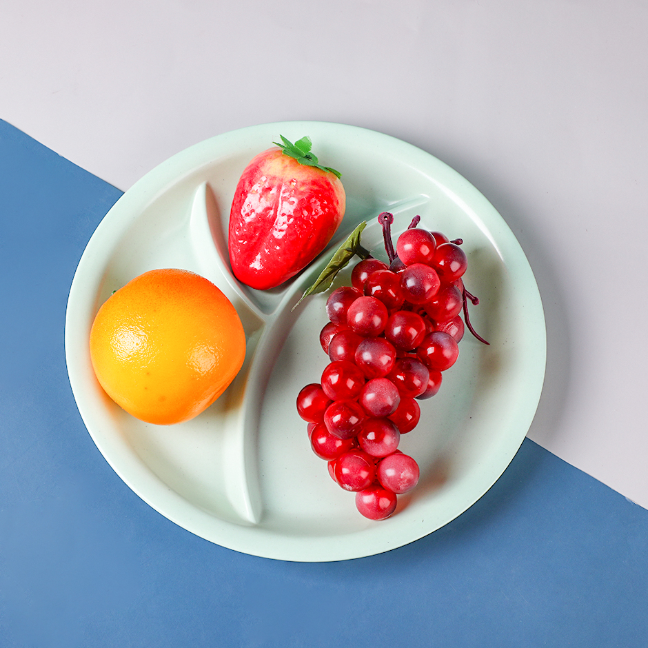 Colorful wheat straw plate-33-10