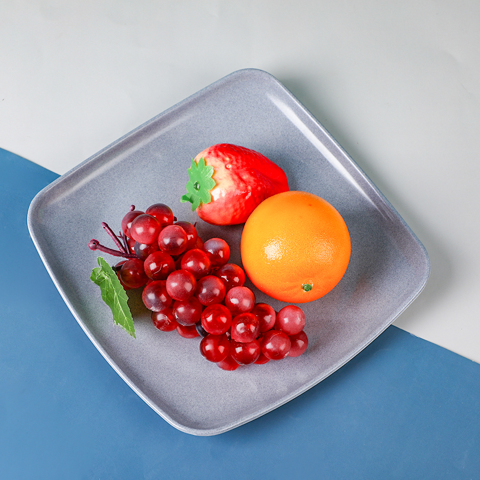 Straw Plate Random Mixed(Beige Blue Green)-E-9.5