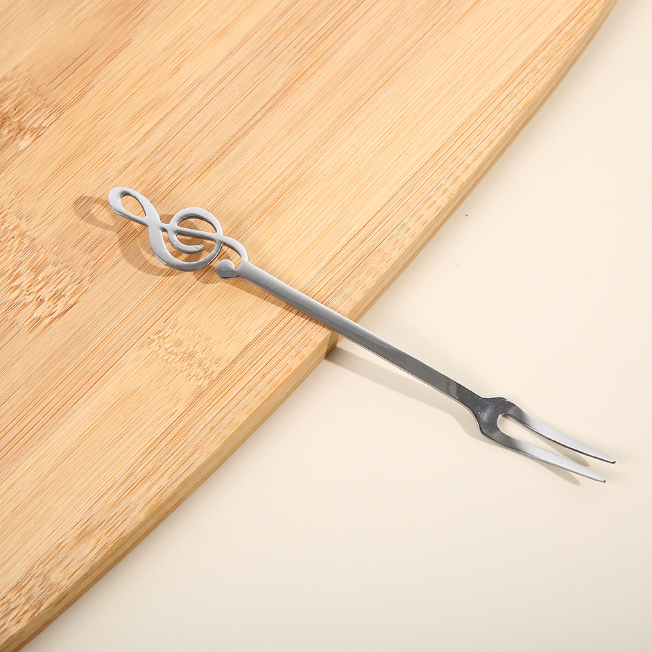 Musical note two teeth fork