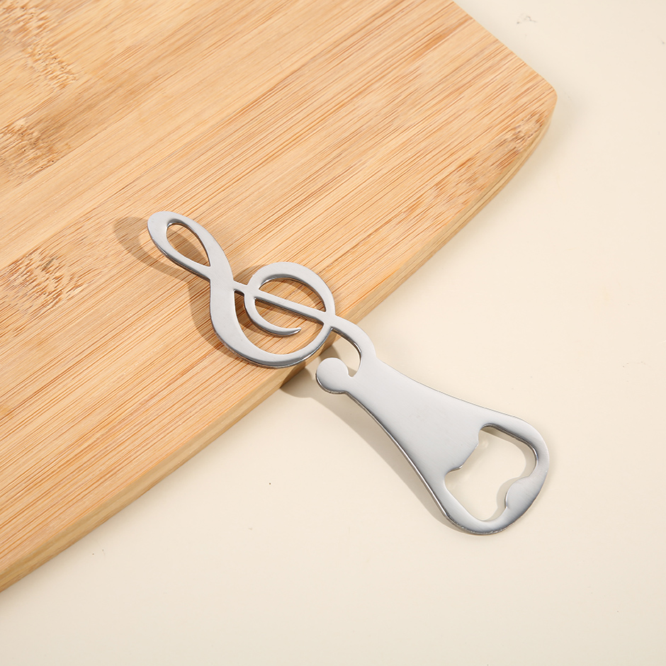 Musical note beer opener