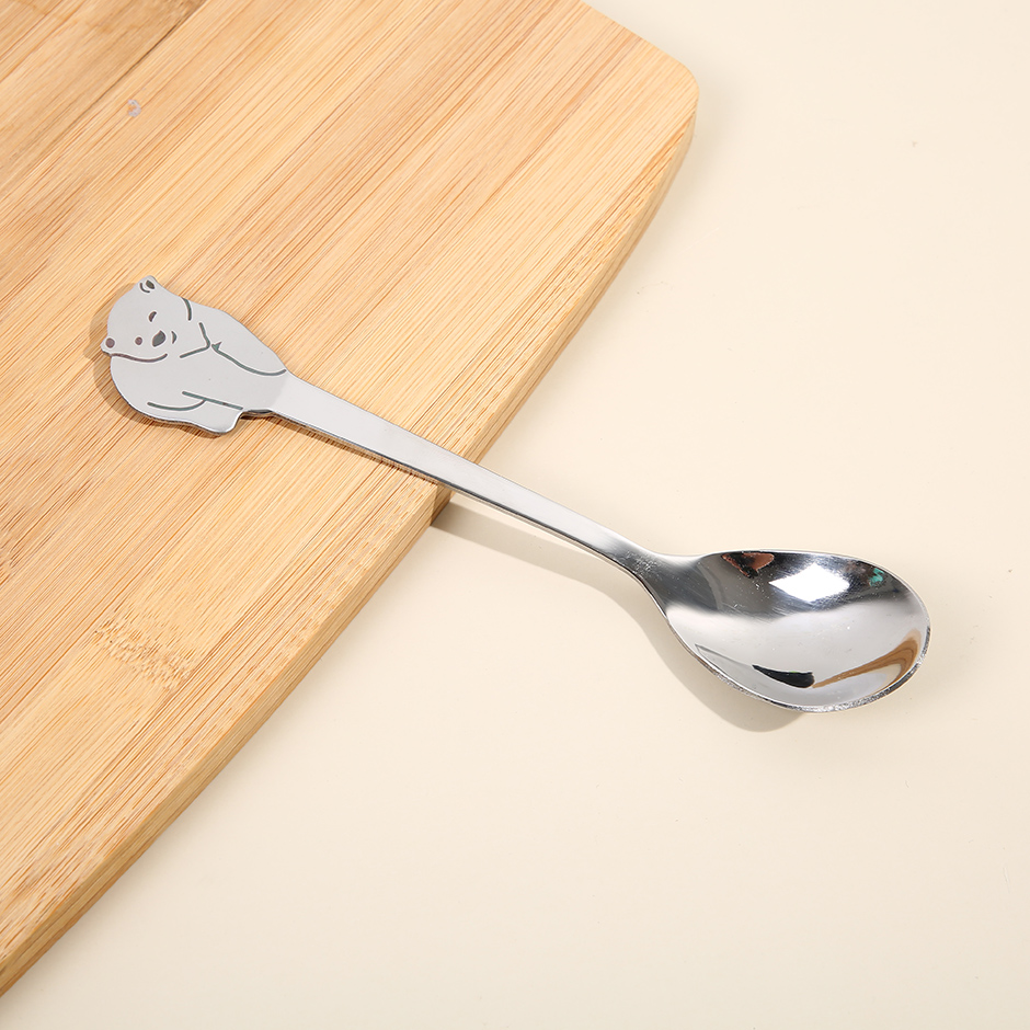 Polished / sanded polar bear spoon