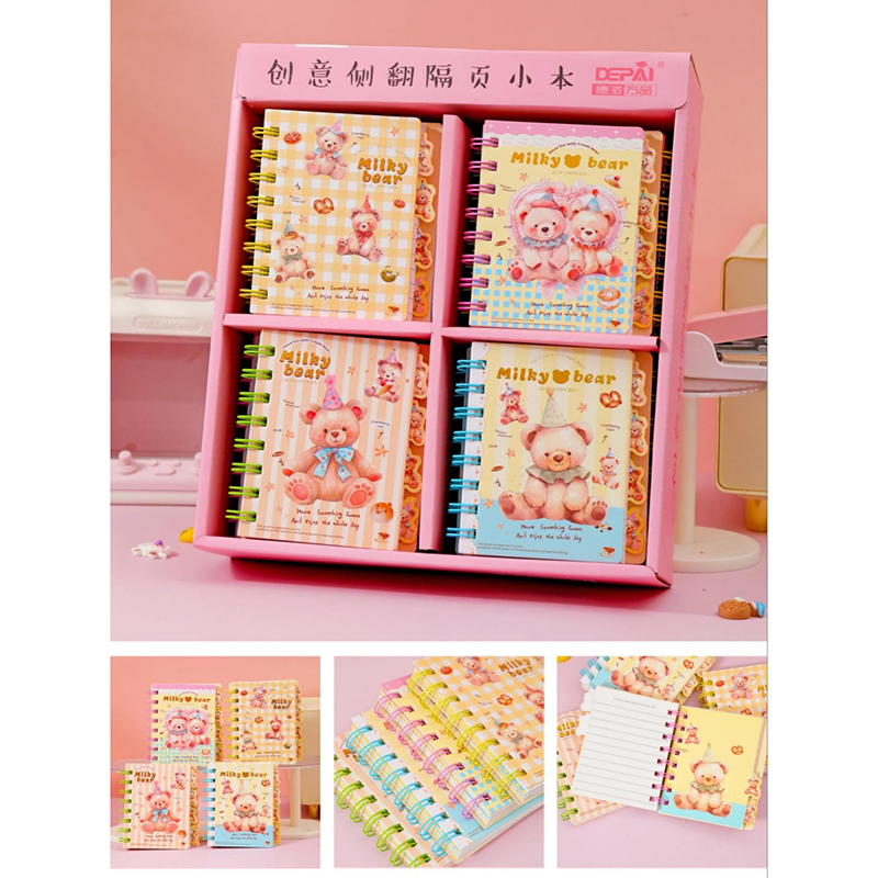 Bread Bear Shop 80 Sheets Side Flip Coil Book A7-205-39
