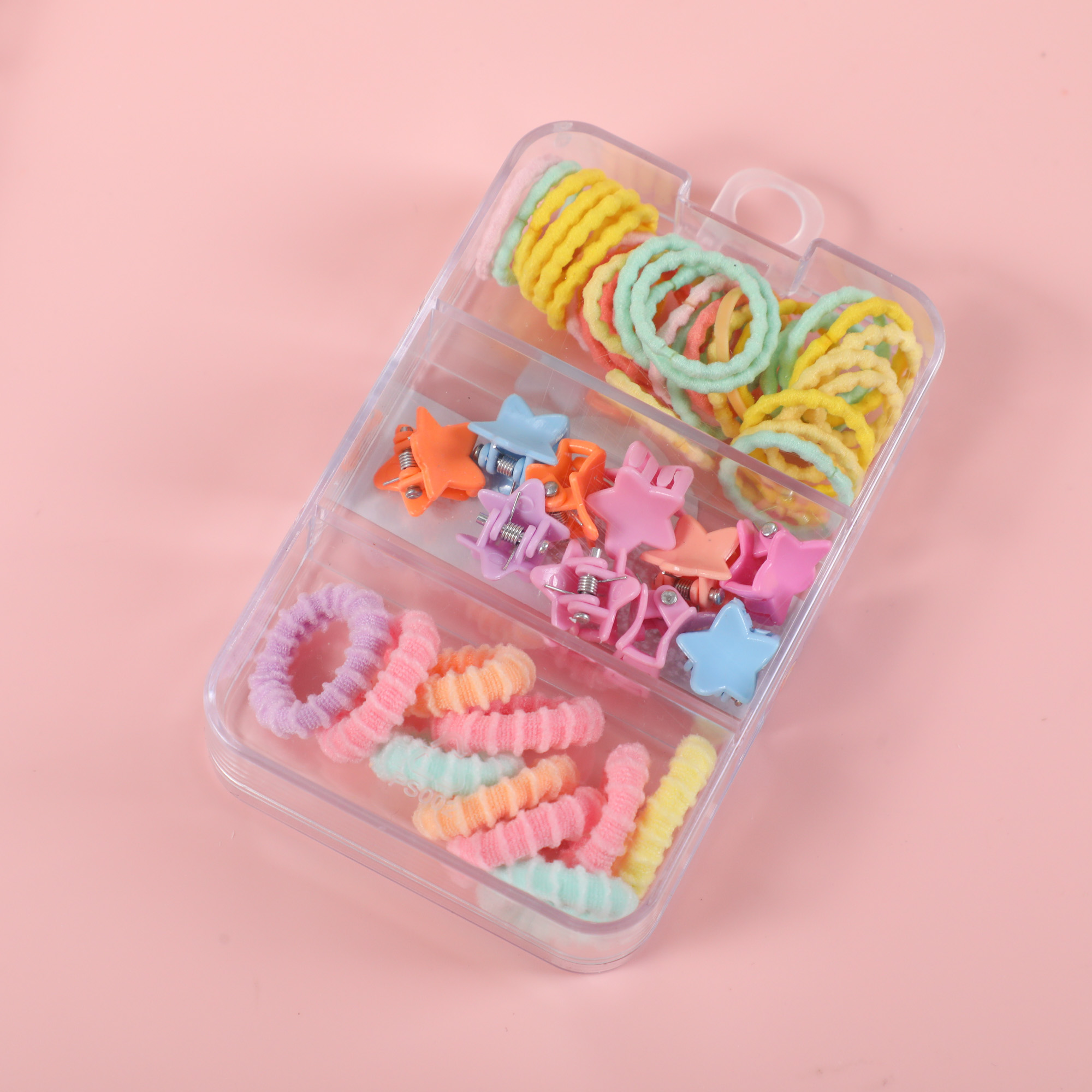 Three-Compartment Ribbed Small Claw Seamless Set – Colorful