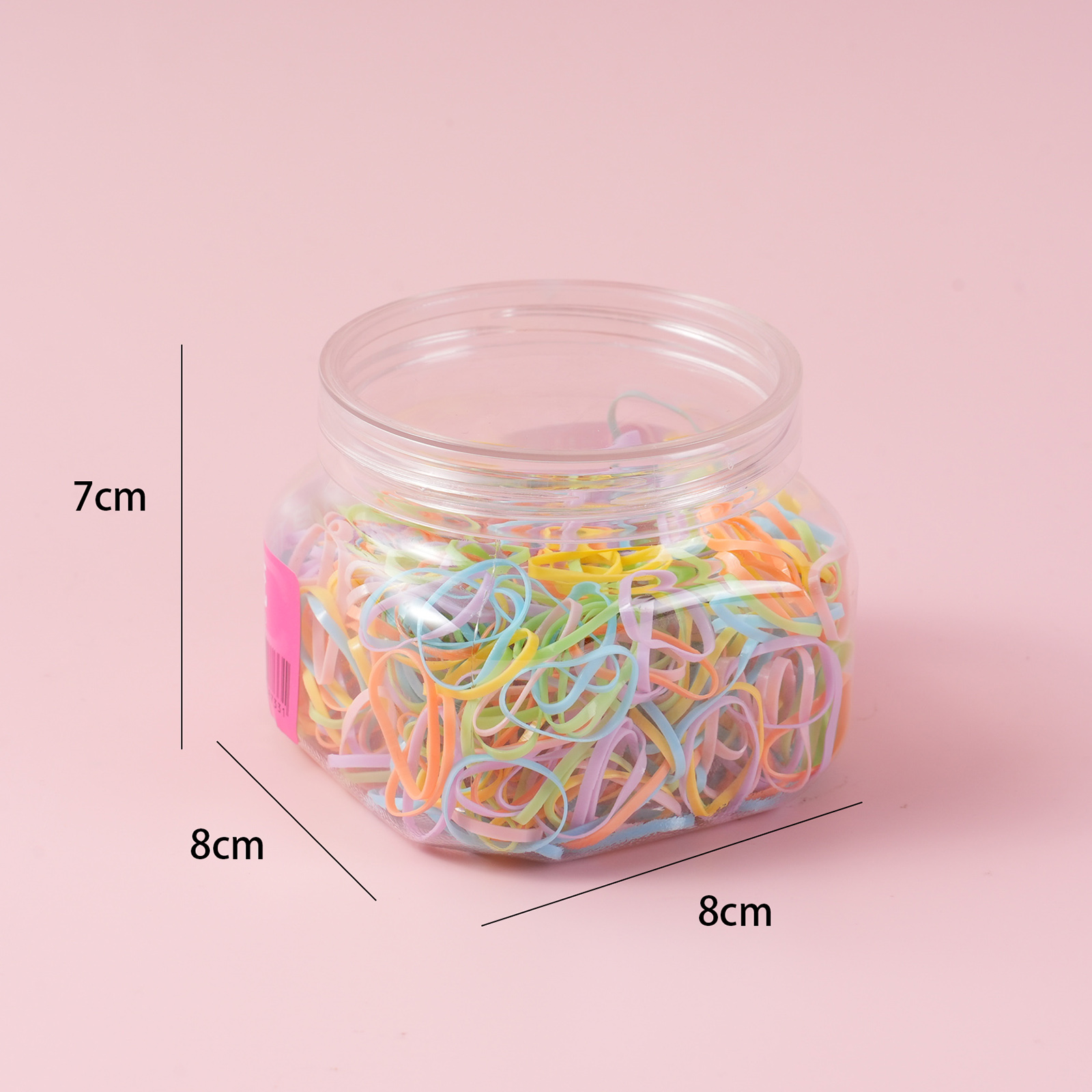 Square Box Crystal-Cover Hair Ties - Colorful