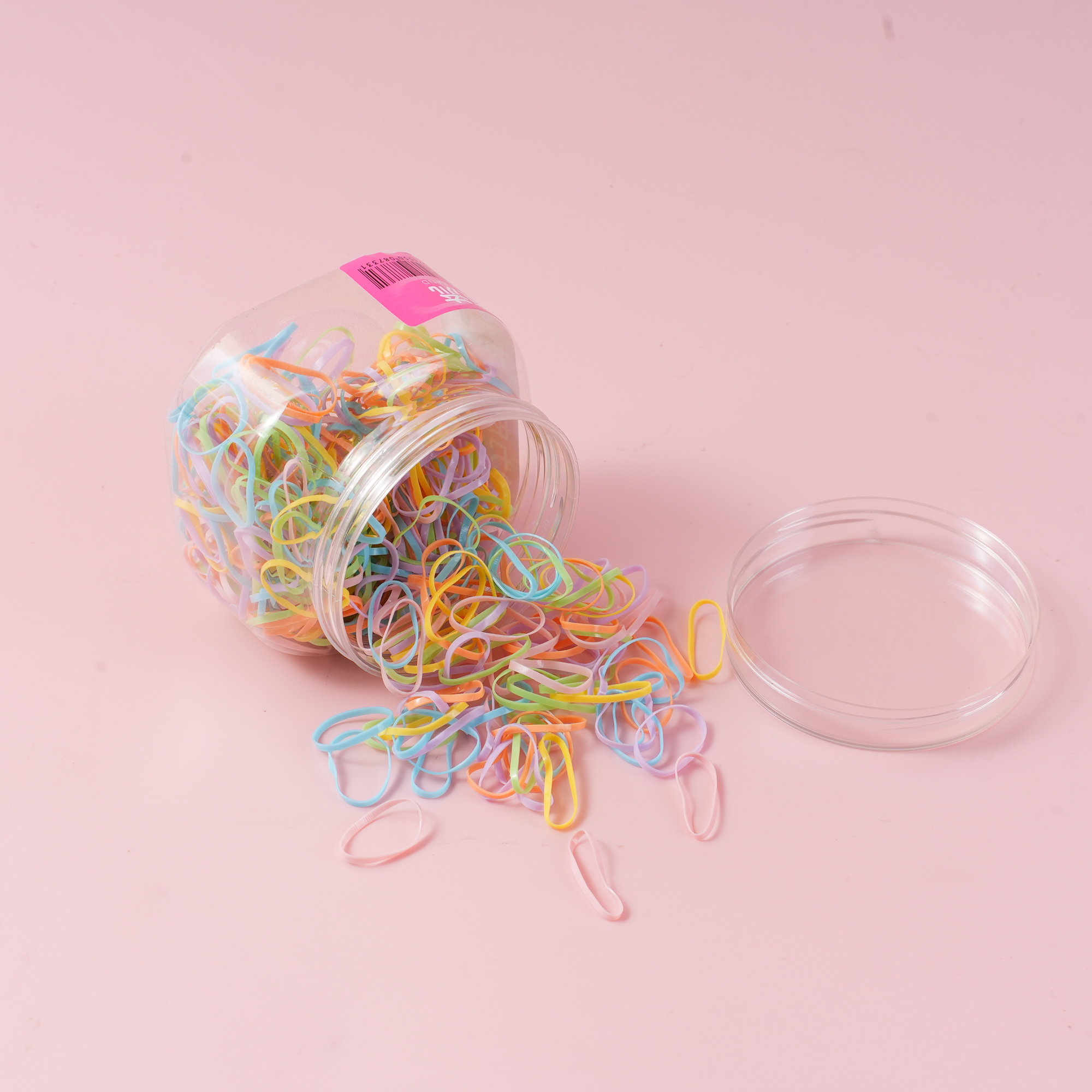 Square Box Crystal-Cover Hair Ties - Colorful
