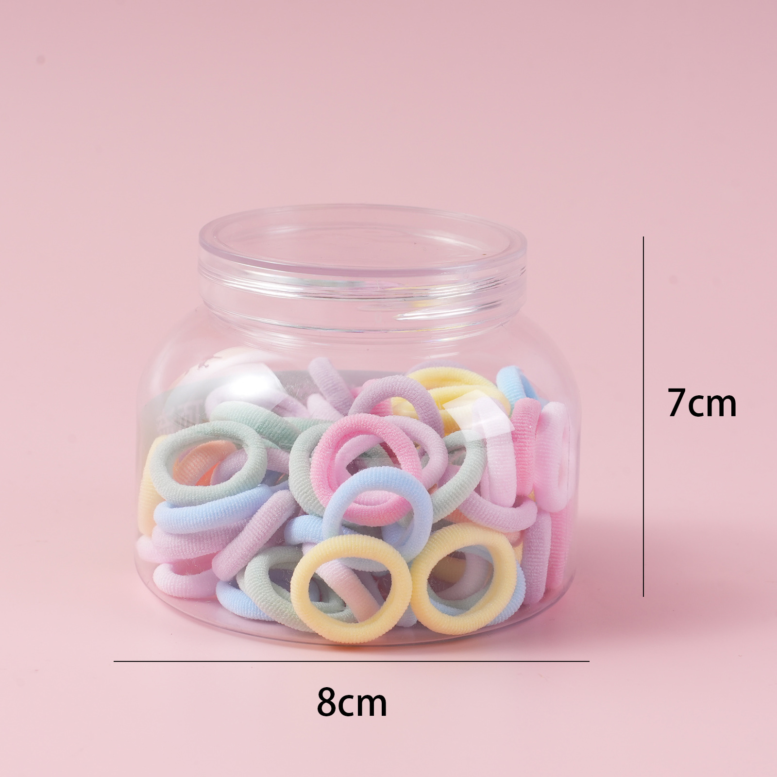 Wide Bottle Crystal-Cover Hair Ties - Colorful