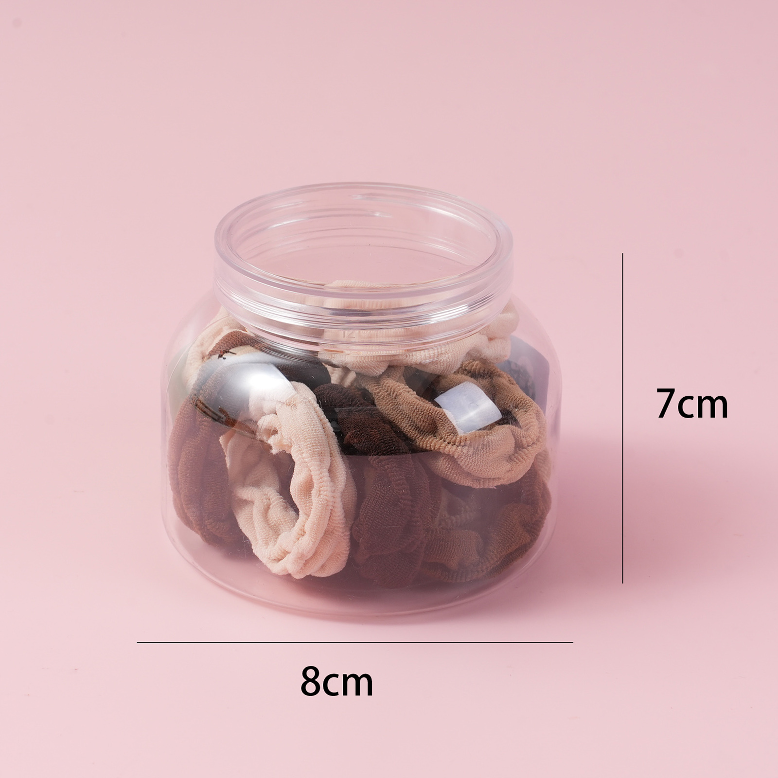 Wide Bottle Crystal-Cover Hair Ties - Mixed-color