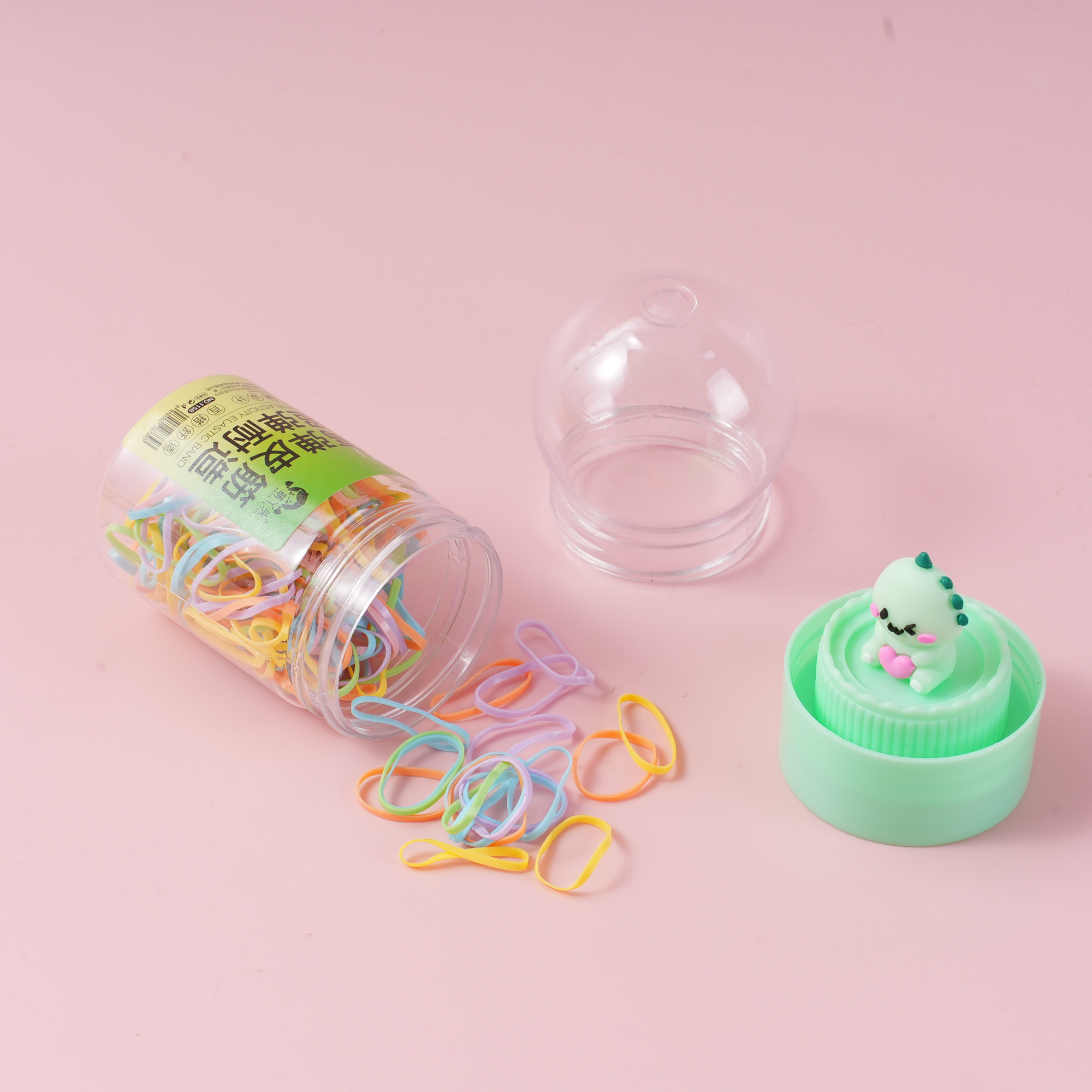 Colorful Round Barrel Rabbit Hair Ties -1158