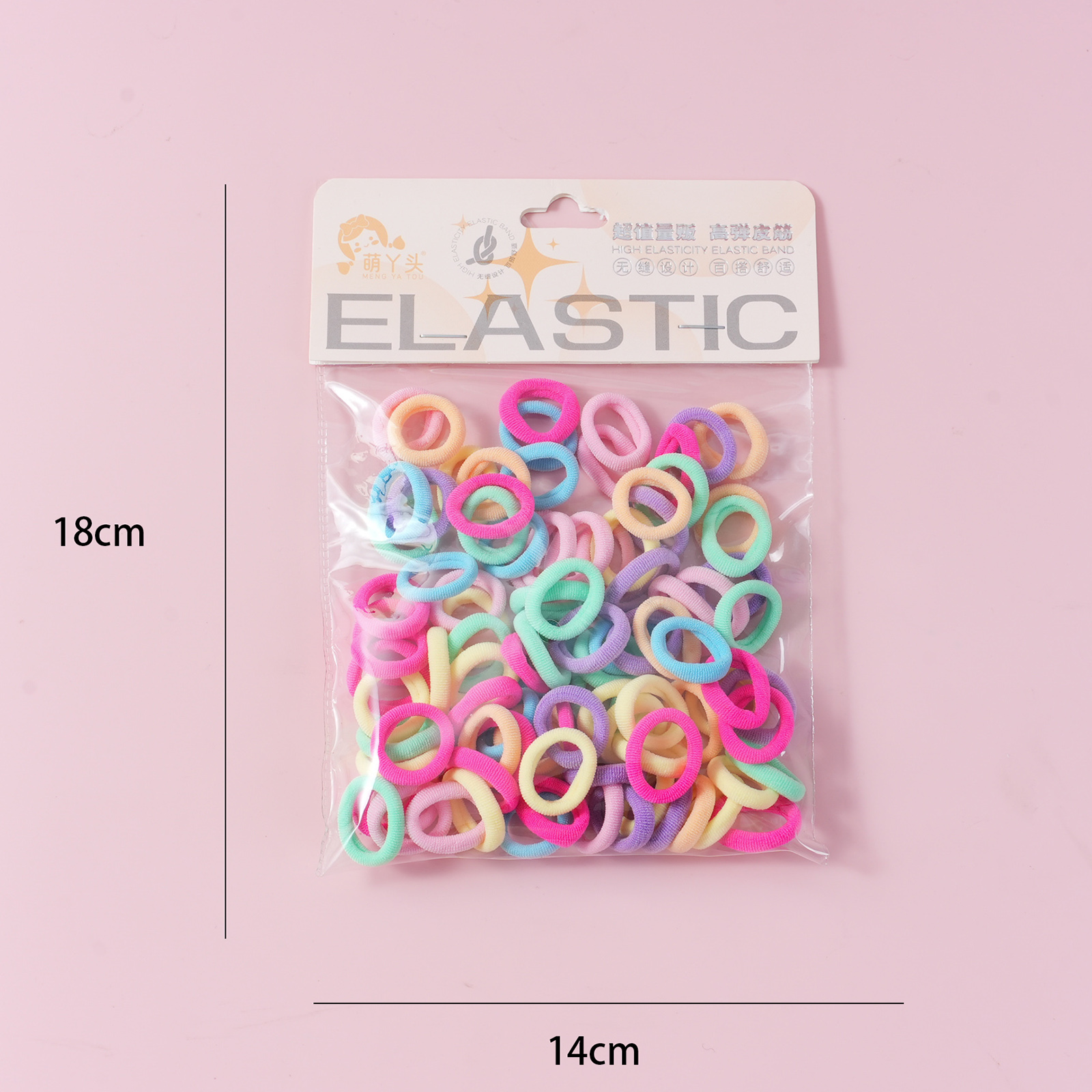 Colorful Soft-Pack Scrunchies with Blister Card -1167