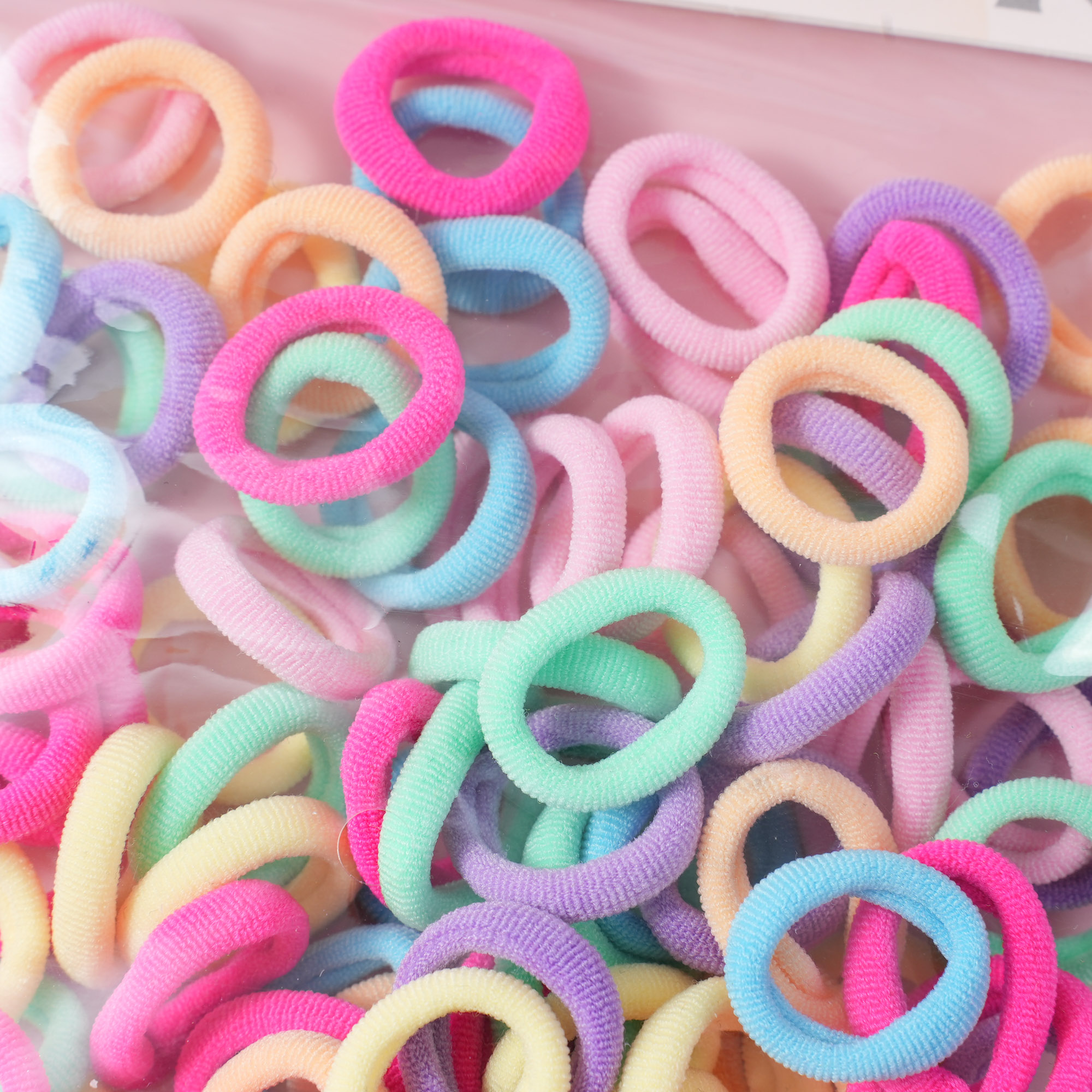 Colorful Soft-Pack Scrunchies with Blister Card -1167