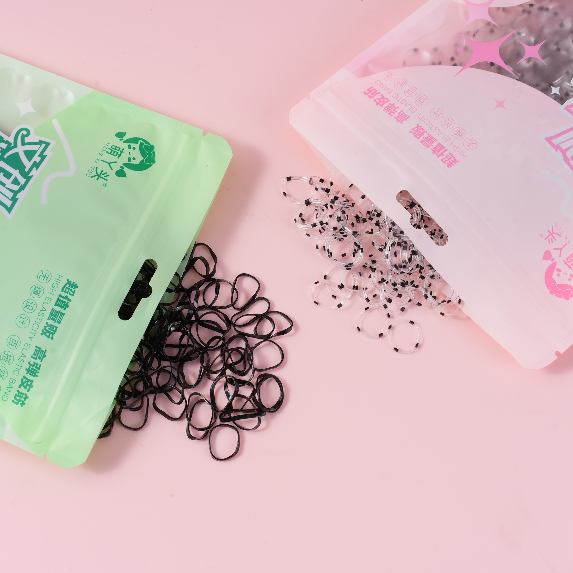 Black Bagged Hair Ties -1169