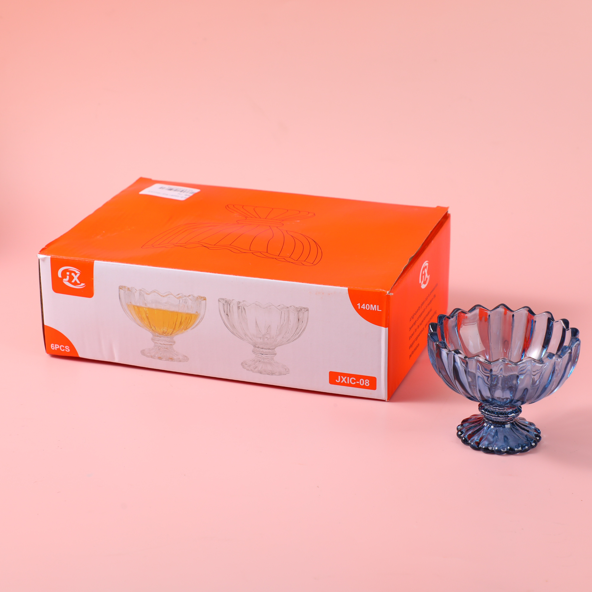 Colorful Glass Cup (with inner box) 140ml – IC08-PC