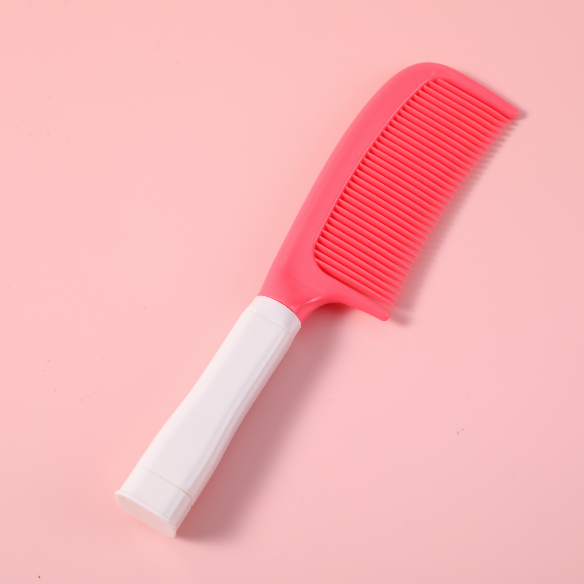 Pink SeriesHeart-Shaped Square Handle Comb 19-327